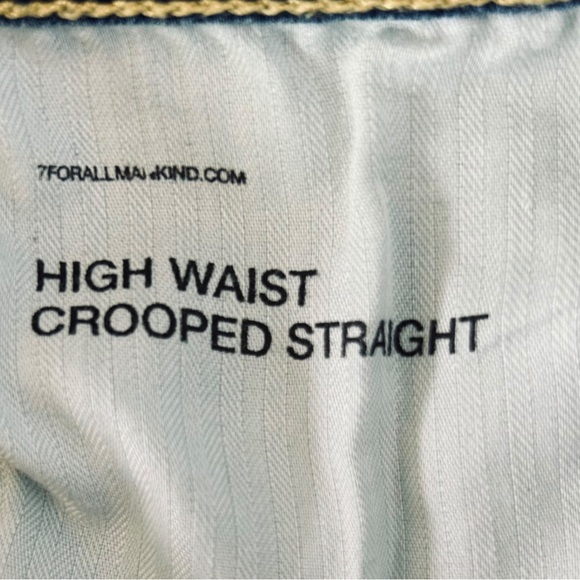 4/$20 7 For All Mankind Size 28 High Waist Cropped Straight Jeans - 28” inseam - Picture 6 of 8